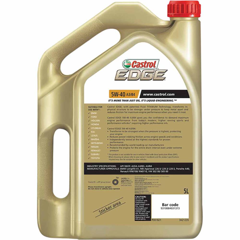 Castrol Edge Engine Oil - 5W-40, 5 Litre - Image 2