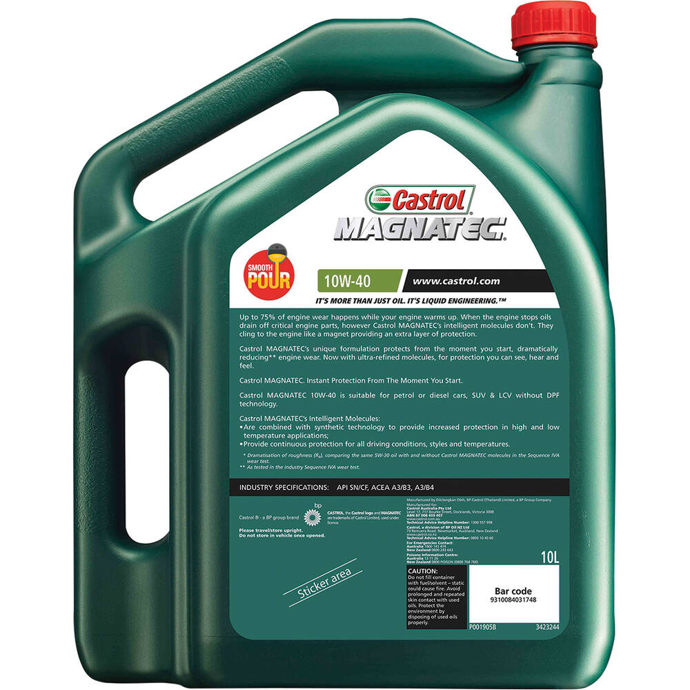 Castrol MAGNATEC Engine Oil 10W-40 10 Litre - Image 2