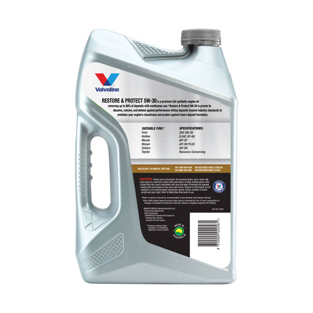 Valvoline Restore & Protect Engine Oil 5W-30 6 Litre - Image 2