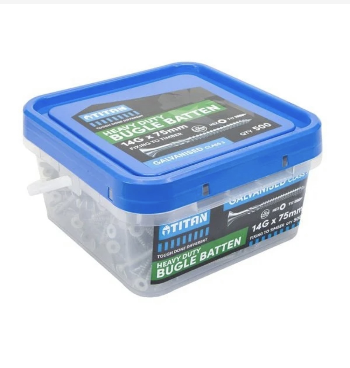 Titan 14G x 75mm CL3 Gal Bugle Batten Screw - 500 Pack - BB1475C3V - Image 4